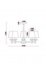 Потолочная люстра Daniel MR1841-5C MyFar