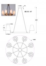 Подвесная люстра Aurora MR1931-8P MyFar