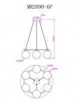 Подвесной светильник Edith MR2090-6P