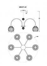 Потолочная люстра Flora MR2271-6C