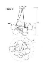 Подвесная люстра Aerton MR2942-9P