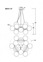 Подвесная люстра Aerton MR2943-12P