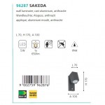 Уличный светодиодный настенный светильник Eglo 96287 SAKEDA