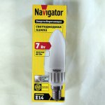 Лампа светодиодная свечка 7Вт Navigator 94 492 NLL-C37-7-230-4K-E14-FR