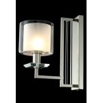 Светильник бра Crystal Lux NICOLAS AP1 NICKEL/WHITE (3400/401)