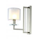 Светильник бра Crystal Lux NICOLAS AP1 NICKEL/WHITE (3400/401)