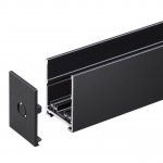 135301 PORT NT25 200 черный Шинопровод накладной/подвесной в комплекте заглушки 2шт, крышка и соединит. планка, 3м IP20 90-240V VECTOR