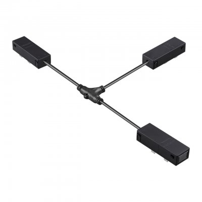 135314 PORT NT25 206 черный Гибкий токопроводящий соединитель "T" IP20 90-240V VECTOR