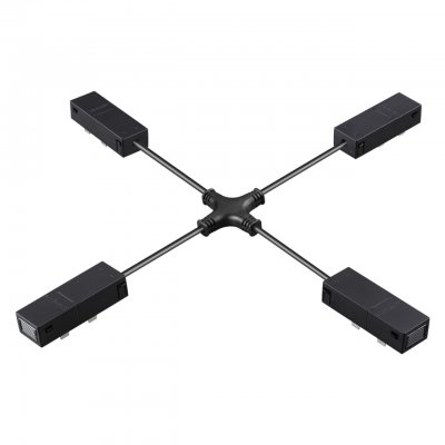 135315 PORT NT25 206 черный Гибкий токопроводящий соединитель "X" IP20 90-240V VECTOR