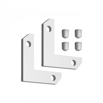 135330 PORT NT25 000 серебро 000 Соединитель угловой горизонтальный для арт.135325-135328 (2 шт. в комплекте) IP20 FLUM