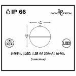Садовый уличный светильник на солнечной батарее Novotech 357215 SOLAR