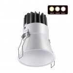 Встраиваемый светодиодный светильник с переключателем цветовой температуры Novotech 358908 LANG