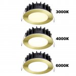 Встраиваемый светодиодный светильник с переключателем цветовой температуры Novotech 358956 LANTE