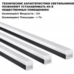 Светильник линейный светодиодный, в комплекте прямой соединитель, крепёжные планки, сетевой кабель 2 Novotech 359110 BITS