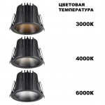 Встраиваемый светодиодный светильник с переключателем цветовой температуры Novotech 359429 LANG