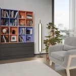 359543 LEDO NT25 000 черный Торшер диммир. со сменой цвет. темпер. (управление- сенсор) IP20 LED 32W 100-240V 2700К\4000К\6000К ALA