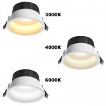 359559 WIR NT25 000 белый Светильник встраиваемый с переключателем цв. температуры IP44 LED 40W 220-240V 3000К\4000К\6000К CLARA