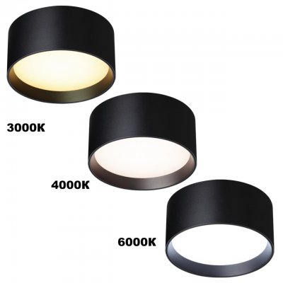 359601 OVER NT25 000 черный Светильник накладной светодиодный с переключ. цв. температуры IP20 LED 36W 220-240V 3000К\4000К\6000К ORBIS