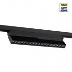 359737 PORT NT25 240 черный Светильник однофазный двухжильный трековый с переключ. цв. температуры IP20 LED 18W 180-265V 2700К/3200К/4000К EOS