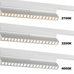 359739 PORT NT25 240 белый Светильник однофазный двухжильный трековый с переключ. цв. температуры IP20 LED 12W 180-265V 2700К/3200К/4000К EOS