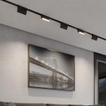 359747 PORT NT25 238 черный Светильник однофазный двухжильный трековый с переключ. цв. температуры IP20 LED 6W 180-265V 2700К/3200К/4000К EOS