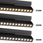 359759 OVER NT25 396 черный Светильник накладной с перекл. цв. температуры IP20 LED 6W 180-265V 2700К/3200К/4000К EOS