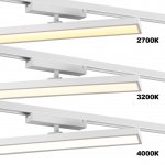 359780 PORT NT25 260 белый Светильник однофазный трехжильный трековый с переключ. цв. температуры IP20 LED 12W 180-265V 2700К/3200К/4000К STRATUS