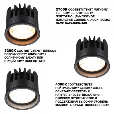 359819 DIOD NT25 492 черный Модуль светодиодный с переключ. цв. температуры и мощности IP20 LED 6/8/10W 180-265V 2700К\3200К\4000К MOD 359819 DIOD NT25 492 черный Модуль светодиодный с переключ. цв. температуры и мощности IP20 LED 6/8/10W 180-265V 2700К\3200К\4000К MOD