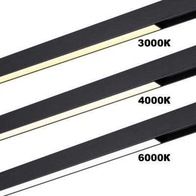 359938 PORT NT25 208 черный Трековый светильник с переключ. цв. темпер. IP20 LED 3000К\4000К\6000К 24W 90-240V VECTOR