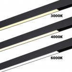 359938 PORT NT25 208 черный Трековый светильник с переключ. цв. темпер. IP20 LED 3000К\4000К\6000К 24W 90-240V VECTOR