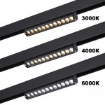 359948 PORT NT25 214 черный Трековый светильник с переключ. цв. темпер. IP20 LED 3000К\4000К\6000К 18W 90-240V VECTOR