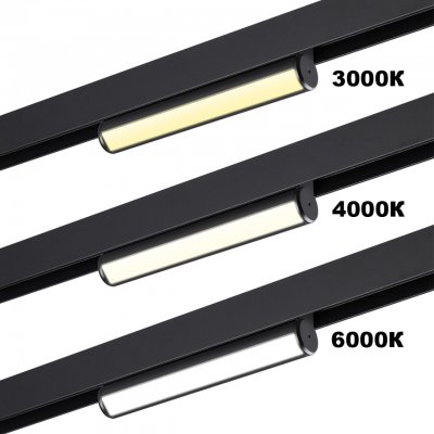 359950 PORT NT25 214 черный Трековый светильник с переключ. цв. темпер. IP20 LED 3000К\4000К\6000К 10W 90-240V VECTOR