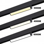 359950 PORT NT25 214 черный Трековый светильник с переключ. цв. темпер. IP20 LED 3000К\4000К\6000К 10W 90-240V VECTOR