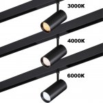 359956 PORT NT25 220 черный Трековый светильник с переключ. цв. темпер. IP20 LED 3000К\4000К\6000К 12W 90-240V VECTOR