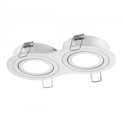 371023 WIR NT25 577 белый Светильник встраиваемый поворотный IP20 GU10 2*50W 220-240V MORUS