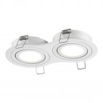 371023 WIR NT25 577 белый Светильник встраиваемый поворотный IP20 GU10 2*50W 220-240V MORUS