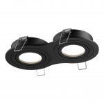 371024 WIR NT25 577 черный Светильник встраиваемый поворотный IP20 GU10 2*50W 220-240V MORUS