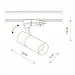 Трековый трехфазный светильник Nowodvorski Ctls Tinos Led Black (Cерия Ctls Tinos Led, Цвет Черный) арт. 10396