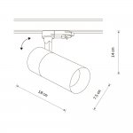 Трековый трехфазный светильник Nowodvorski Ctls Tinos Led Black (Cерия Ctls Tinos Led, Цвет Черный) арт. 10401