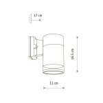 Уличный настенный светильник Nowodvorski Rock Pro Graphite (Cерия Rock Pro, Цвет Графит) арт. 10686