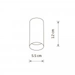 Потолочный cветильник Nowodvorski Mono S Gray (Cерия Mono S, Цвет Серый) арт. 10786