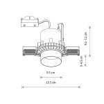 Спот встраиваемый Nowodvorski Mono Slide Trimless White/Gold (Cерия Mono Slide Trimless, Цвет Белый/Золото) арт. 10804
