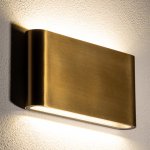 Уличный настенный светильник Nowodvorski Semi Led M Brass (Cерия Semi Led M, Цвет Латунь) арт. 11366