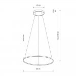 Подвесная люстра Nowodvorski Circolo Led M Silk Oliv E (Cерия Circolo Led M, Цвет Шелковый оливковый) арт. 11403