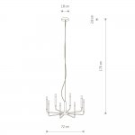 Подвесная люстра Nowodvorski Orto VIII Silk Gray (Cерия Orto VIII, Цвет Шелковый серый) арт. 11461