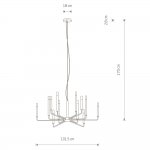 Подвесная люстра Nowodvorski Orto XII A Silk Gray (Cерия Orto XII A, Цвет Шелковый серый) арт. 11463