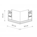 Коннектор для магнитных треков угловой Nowodvorski Lvm Horizontal White (Cерия Lvm Horizontal, Цвет Белый) арт. 11618
