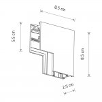 Коннектор для магнитных треков угловой Nowodvorski Lvm Inside White (Cерия Lvm Inside, Цвет Белый) арт. 11620