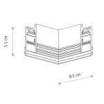 Коннектор для магнитных треков угловой Nowodvorski Lvm Horizontal White (Cерия Lvm Horizontal, Цвет Белый) арт. 11622