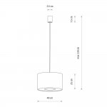 Подвесная люстра Nowodvorski Cedro S Beige (Cерия Cedro S, Цвет Бежевый) арт. 11664